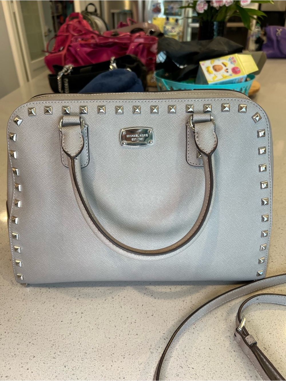 Michael Kors Sandrine Studded Satchel